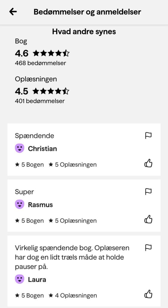 Kronvidnet lydbog anmeldelse