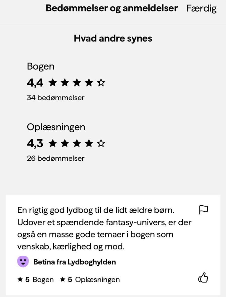 Skammerens datter lydbog anmeldelse