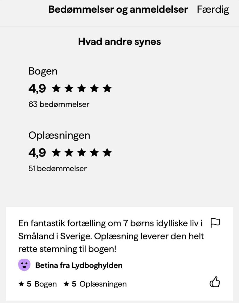 Alle vi børn i Bulderby lydbog anmeldelse