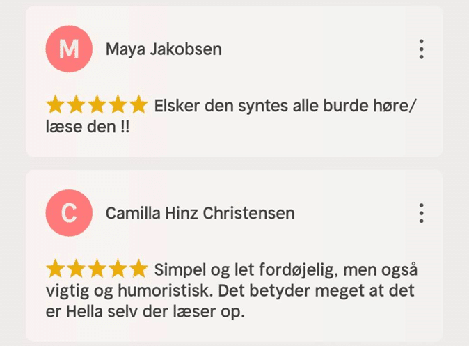 Nextory kommentarer på bøger